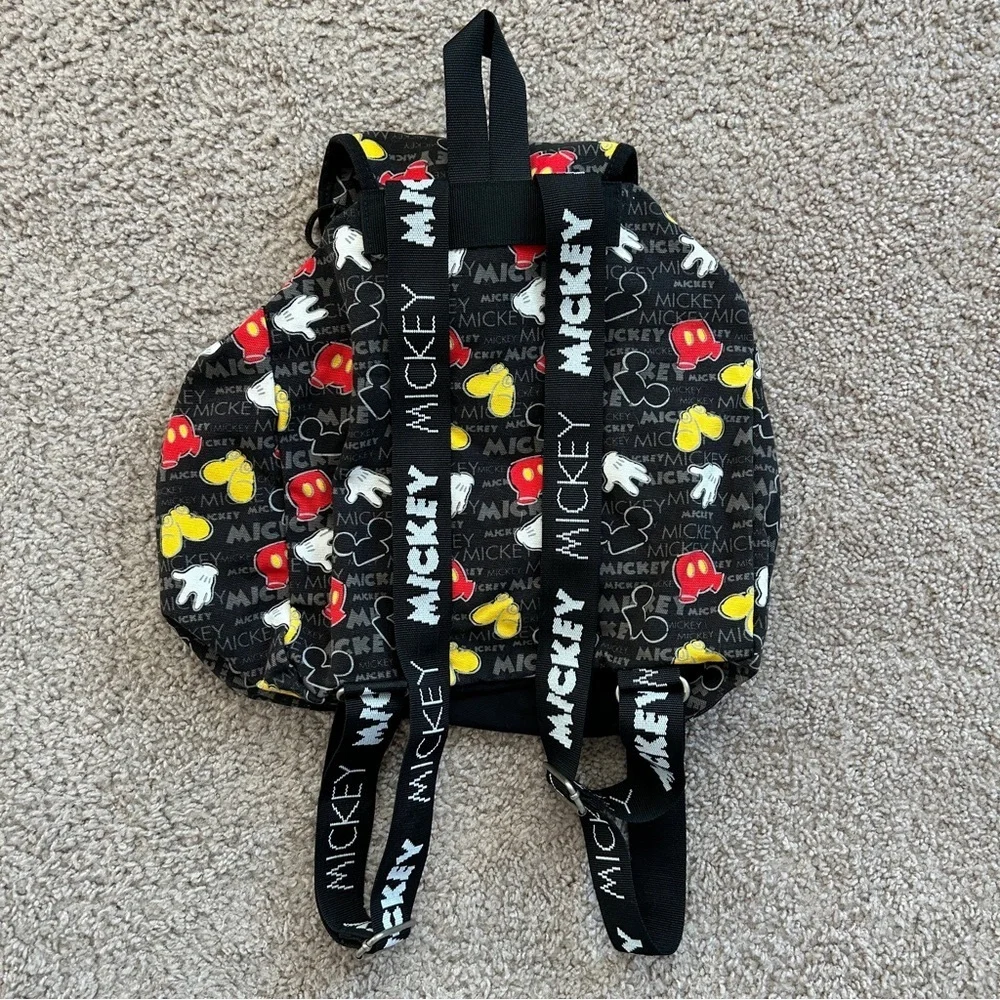 Disney Mickey Mouse Black Red Yellow Backpack Size Medium